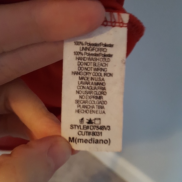 Boutique Rusty Orange-Red Size Medium Dress - Picture 4 of 4